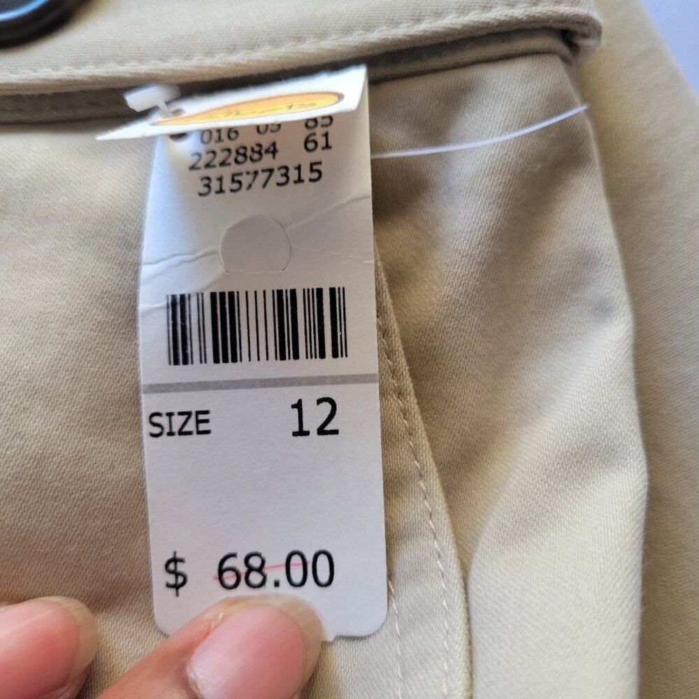 New Talbots Slimming Stretch Denim Wide Cream Leg Pants (Size: 12) - Picture 8 of 13